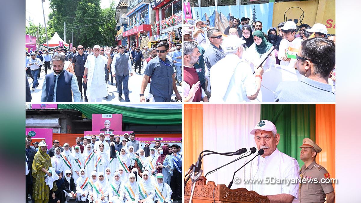 Manoj Sinha, Lieutenant Governor JK, Jatin Kishore, Ganderbal, Deputy Commissioner Ganderbal, Nasha Mukt Jammu Kashmir Campaign