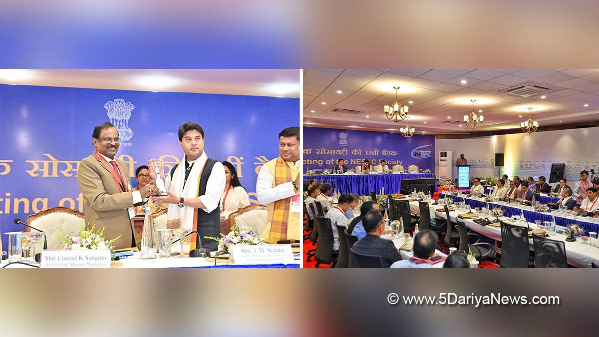 Jyotiraditya Scindia, Jyotiraditya Madhavrao Scindia, BJP, Bharatiya Janata Party, Sukanta Majumdar, Conrad Kongkal Sangma, Conrad Sangma, Shillong, North Eastern Space Applications Centre, NESAC