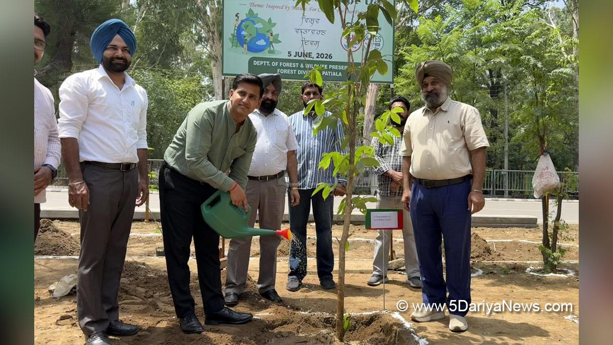 Himanshu Aggarwal, Dr Himanshu Aggarwal, DC Patiala, Deputy Commissioner Patiala, Patiala, World Environment Day, Tree Plantation Drive