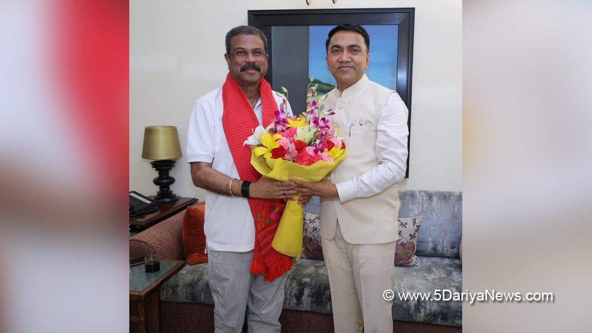 Dharmendra Pradhan, BJP, Bharatiya Janata Party, Pramod Sawant, BJP Goa, Chief Minister of Goa, New Delhi