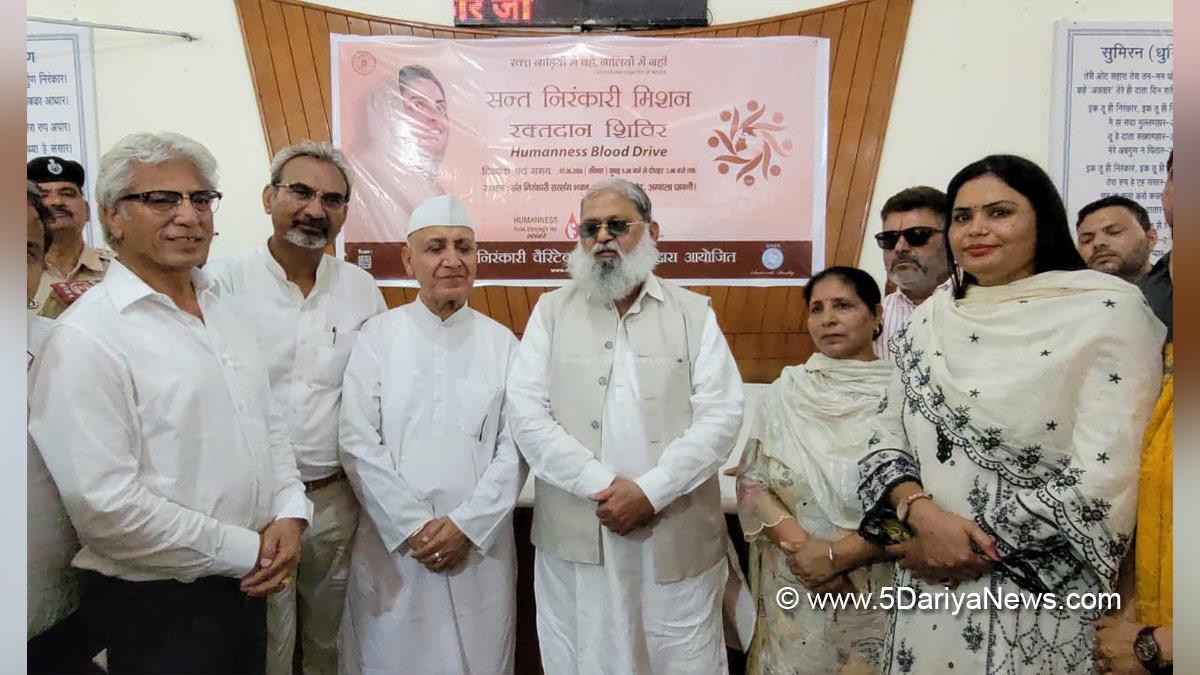 Anil Vij, BJP Haryana, Haryana, Nirankari, Satguru Mata Sudiksha ji Maharaj, Sant Nirankari charitable Foundation, Sant Nirankari Mission, Blood Donation Camp
