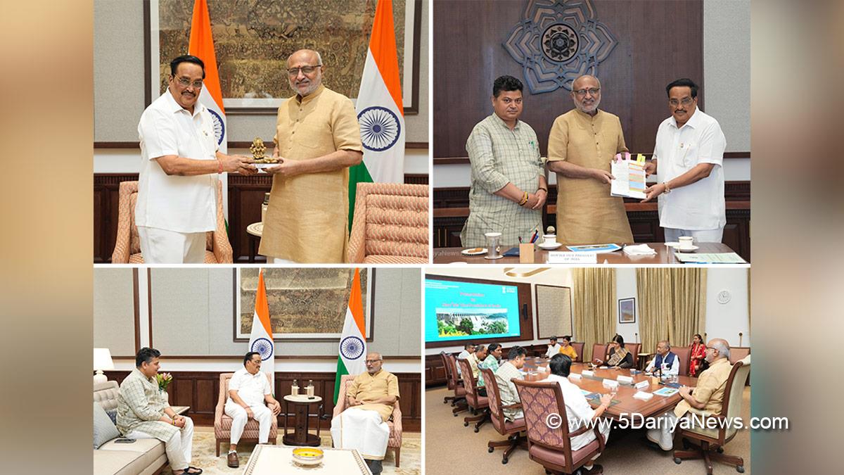 CP Radhakrishnan, Chandrapuram Ponnusami Radhakrishnan, Vice President of India, BJP, Bharatiya Janata Party, CR Paatil, Chandrakant Raghunath Paatil, Dr Raj Bhushan Choudhary, New Delhi