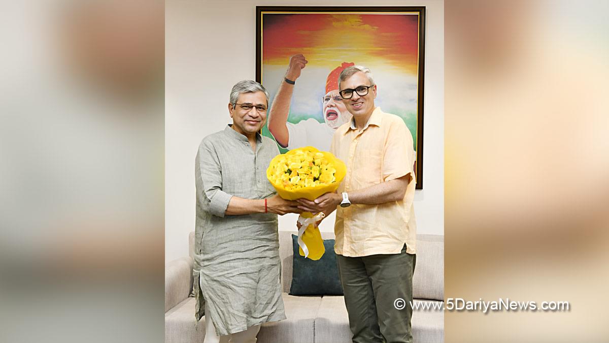 Omar Abdullah, Chief Minister of JK, Jammu and Kashmir National Conference, National Conference, Ashwini Vaishnaw, New Delhi