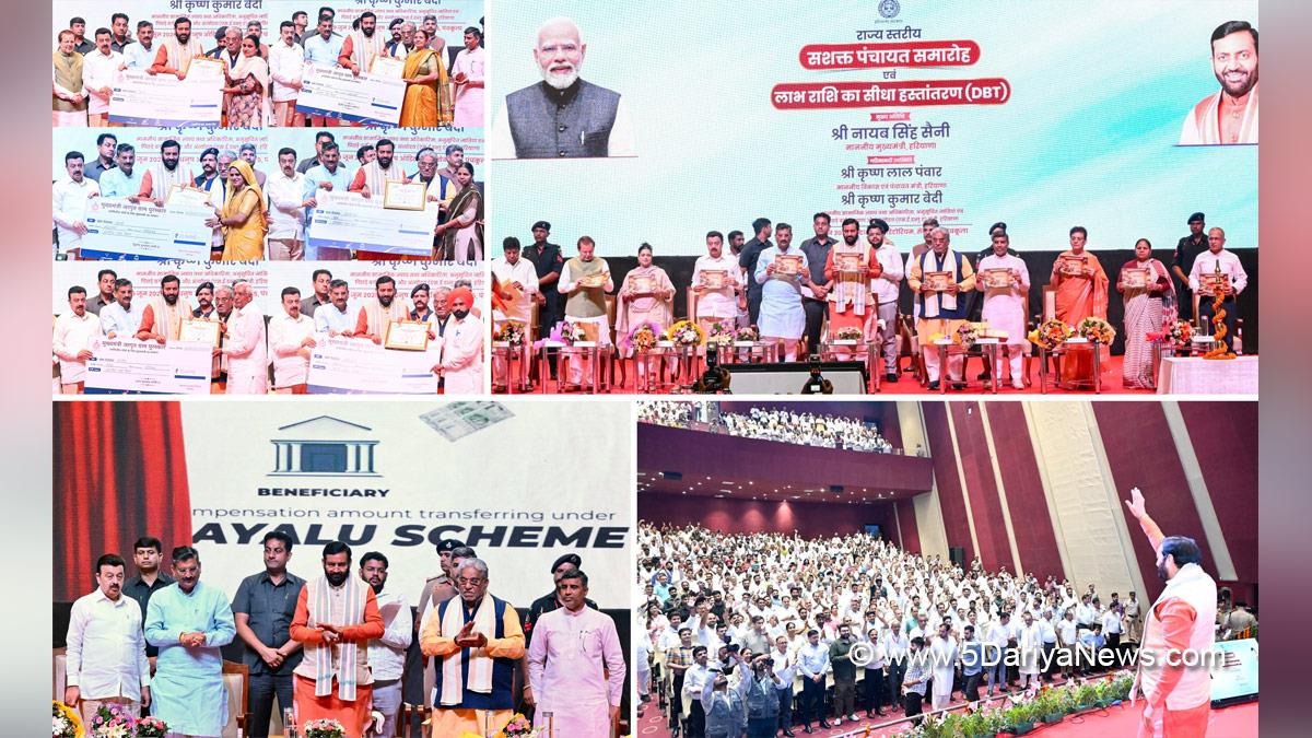 Nayab Singh Saini, Chief Minister of Haryana, BJP Haryana, Krishan Lal Panwar, Rao Narbir Singh, Mahipal Dhanda, Krishan Kumar Bedi