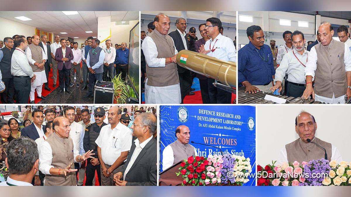 Rajnath Singh, Union Defence Minister, Defence Minister of India, BJP, Bharatiya Janata Party, Advanced Weapon System Complex, Defence Research and Development Laboratory, DRDL, Hyderabad, Telangana