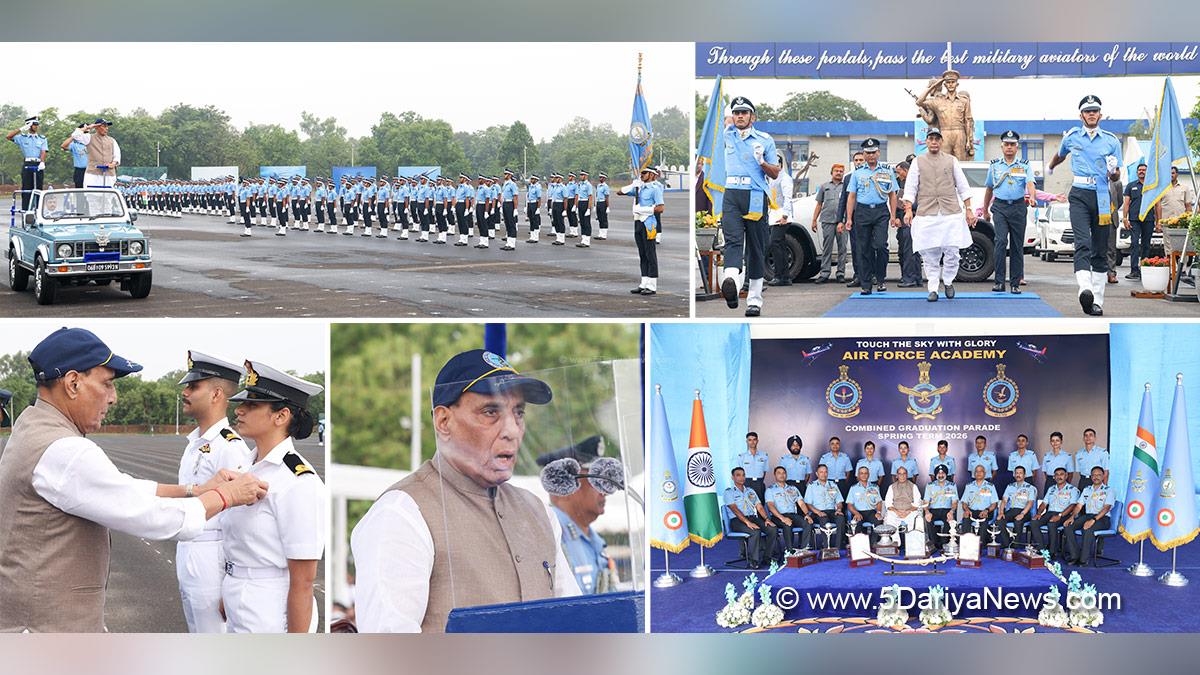 Rajnath Singh, Union Defence Minister, Defence Minister of India, BJP, Bharatiya Janata Party, Military, Indian Air Force, IAF, Chief of the Air Staff, Air Chief Marshal AP Singh, Air Force Academy, Dundigal, Hyderabad