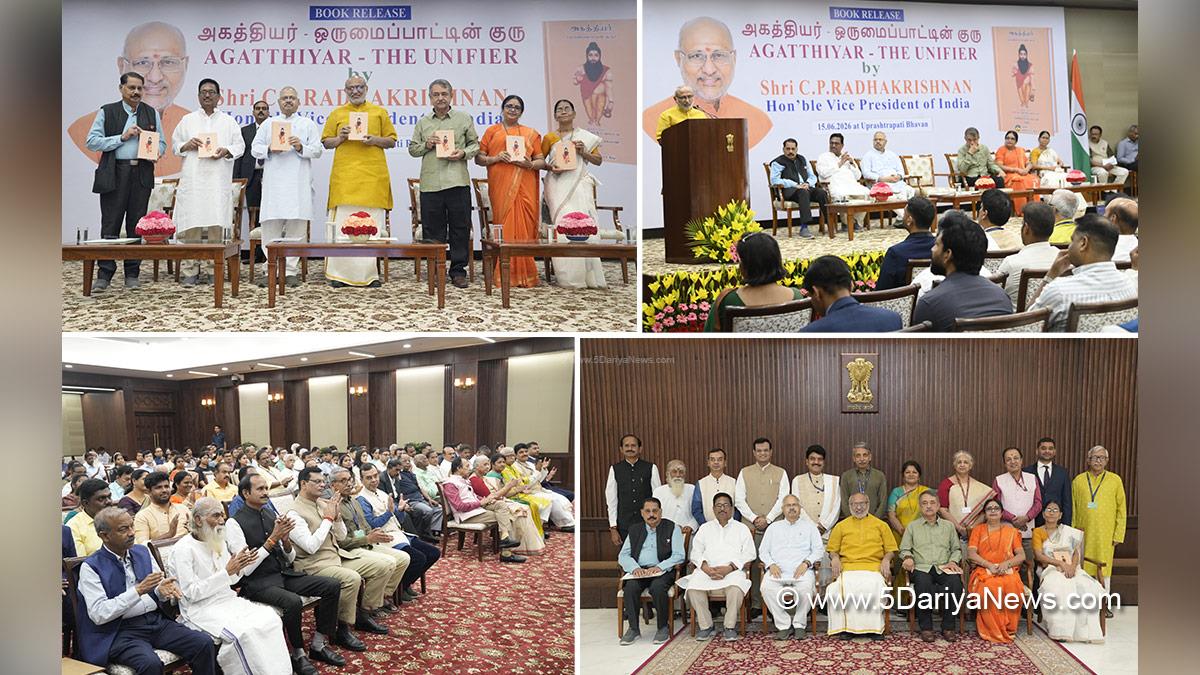 CP Radhakrishnan, Chandrapuram Ponnusami Radhakrishnan, Vice President of India, BJP, Bharatiya Janata Party, Agatthiyar The Unifier, New Delhi