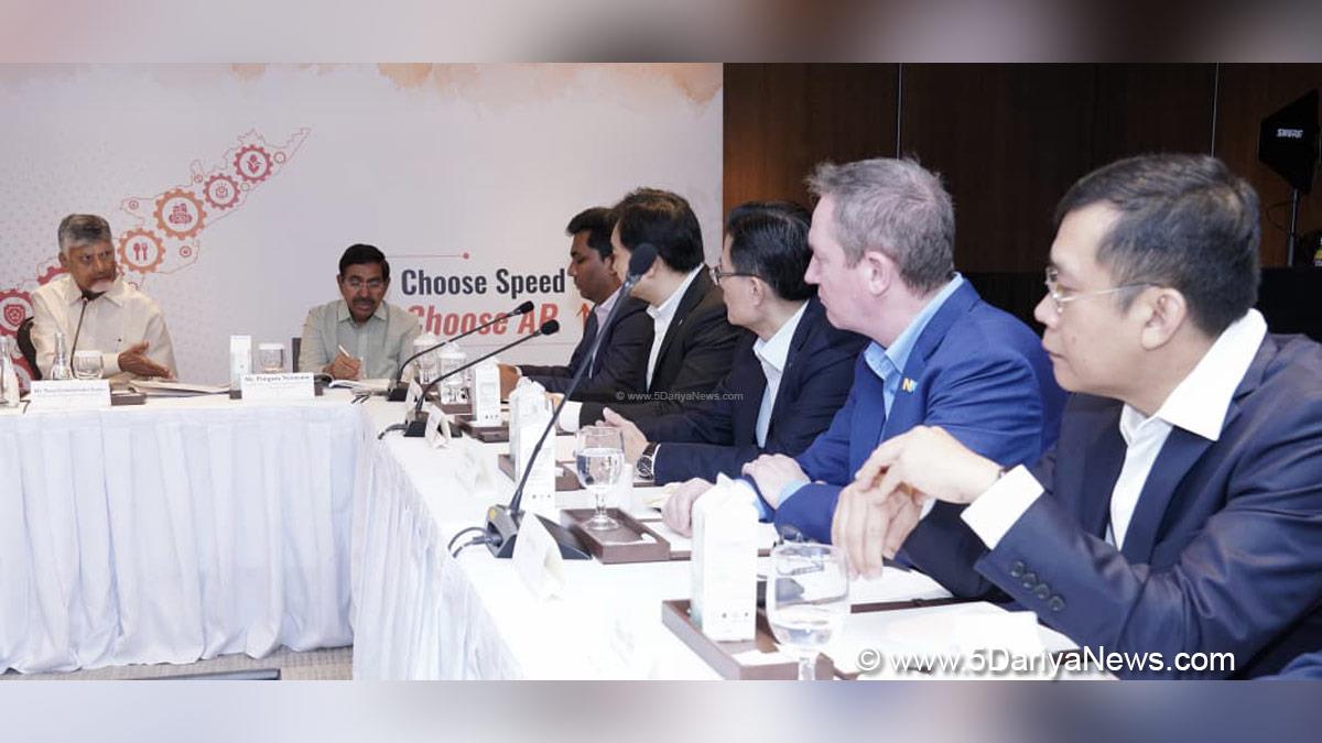 N Chandrababu Naidu, Nara Chandrababu Naidu, Chief Minister of Andhra Pradesh, Telugu Desam Party, TDP, Singapore