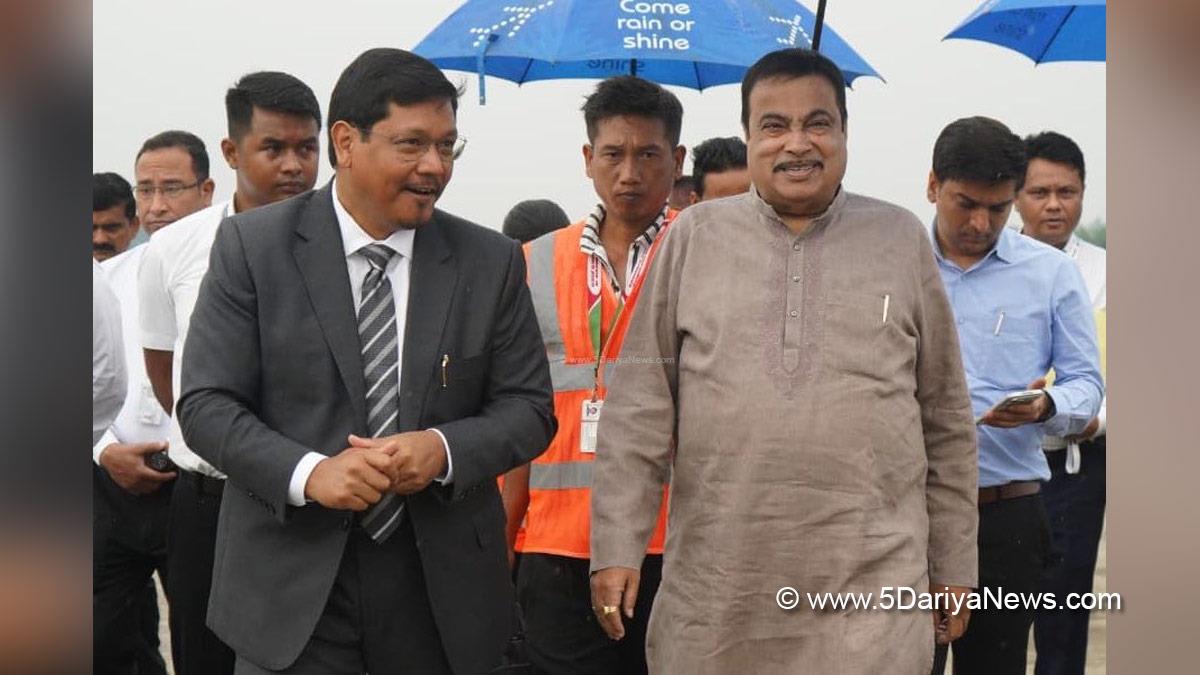 Nitin Gadkari, BJP, Bharatiya Janata Party, Conrad Kongkal Sangma, Conrad Sangma, Chief Minister of Meghalaya, Meghalaya, National Peoples Party, Shillong