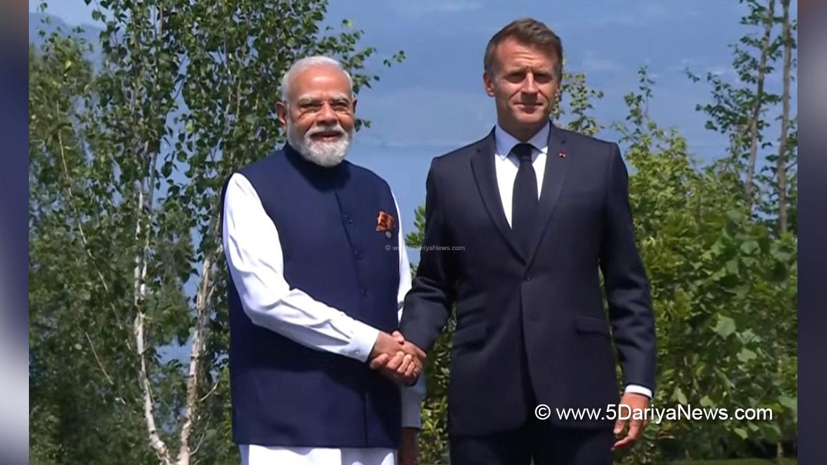 Narendra Modi, BJP, Bharatiya Janata Party, Prime Minister of India, Emmanuel Macron, Evian, France, G7 Summit