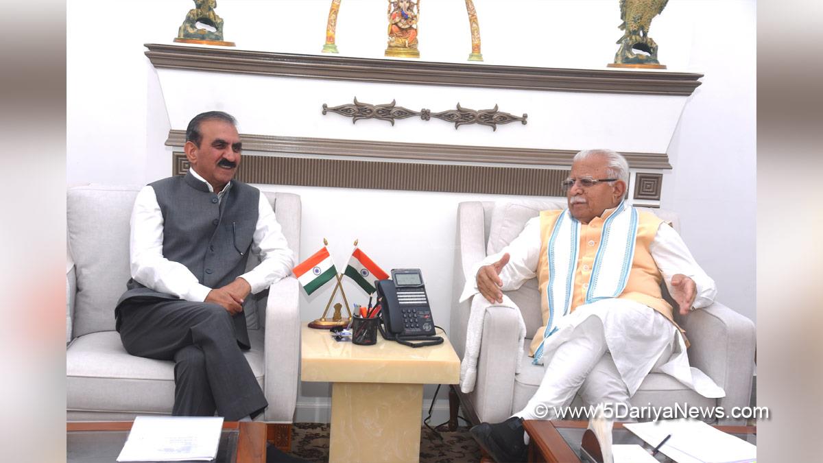 Sukhvinder Singh Sukhu, Thakur Sukhvinder Singh Sukhu, Himachal Congress, Shimla, Chief Minister of Himachal Pradesh, Manohar Lal Khattar, Bharatiya Janata Party, BJP