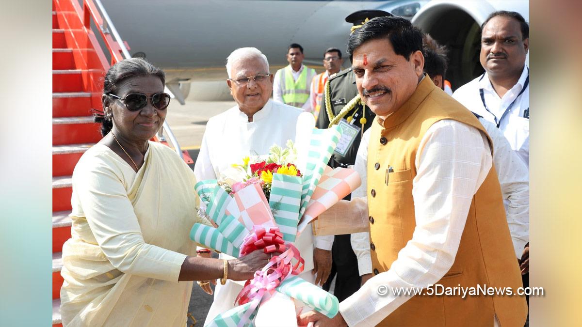 Droupadi Murmu, President of India, President, Indian President, Rashtrapati, Mohan Yadav, Dr Mohan Yadav, BJP Madhya Pradesh, Chief Minister of Madhya Pradesh, Indore, Madhya Pradesh