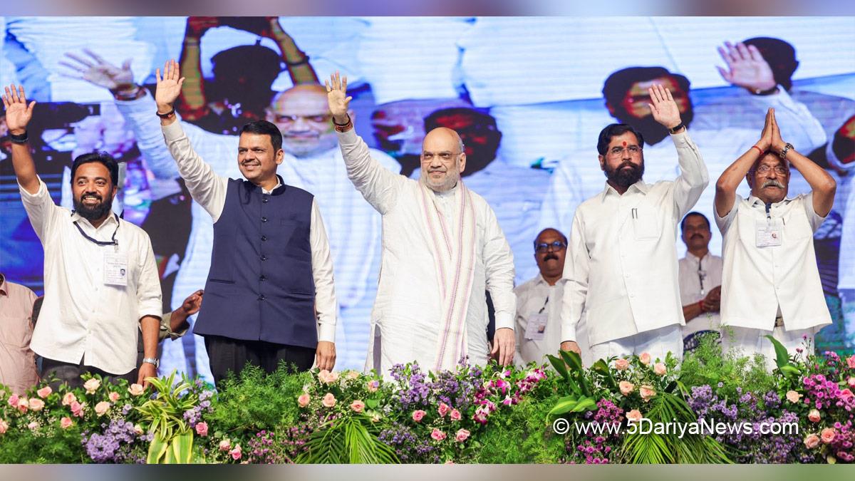 Amit Shah, Union Home Minister, BJP, Bharatiya Janata Party, Minister of Cooperation, Devendra Fadnavis, Chief Minister of Maharashtra, Eknath Shinde, Kolhapur