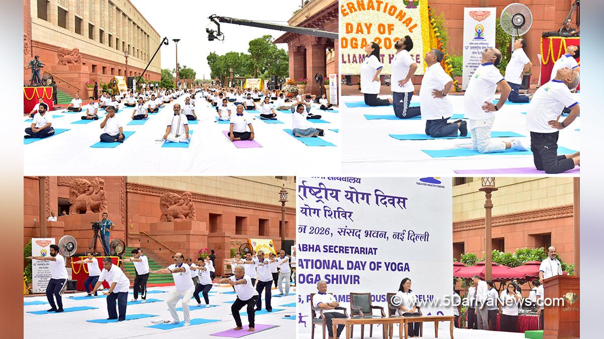 Om Birla, BJP, Bharatiya Janata Party, Lok Sabha Speaker, International Day of Yoga, 12th International Day of Yoga, New Delhi