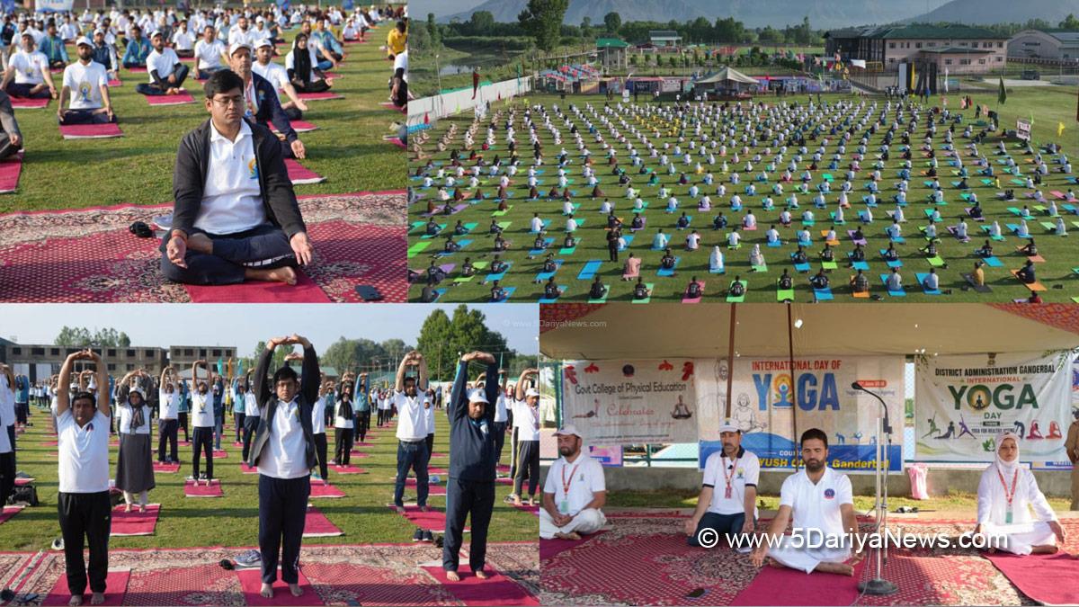 Jatin Kishore, Ganderbal, Deputy Commissioner Ganderbal, International Day of Yoga, 12th International Day of Yoga