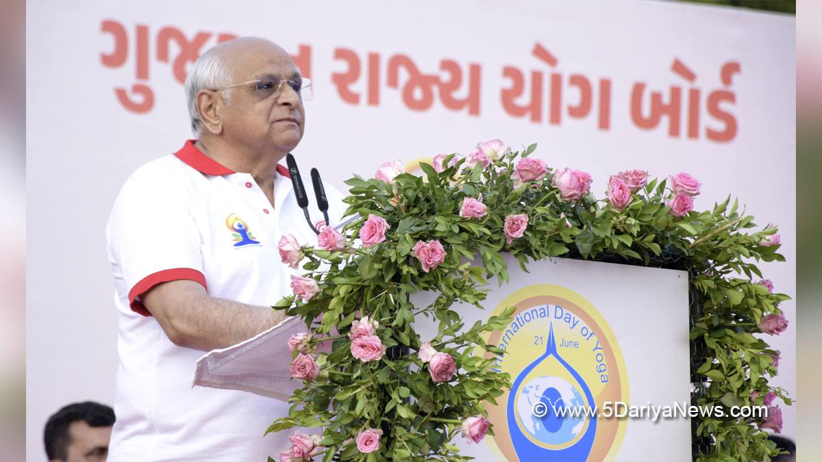Bhupendra Patel, Chief Minister of Gujarat, BJP Gujarat, Gandhinagar, Gujarat, International Yoga Day, 12th International Yoga Day