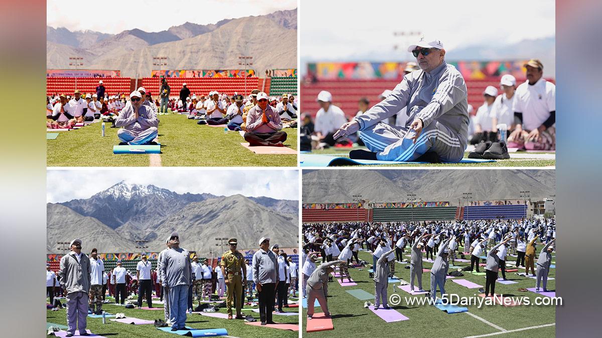 CP Radhakrishnan, Chandrapuram Ponnusami Radhakrishnan, Vice President of India, BJP, Bharatiya Janata Party, International Day of Yoga, 12th International Day of Yoga, Leh, Ladakh