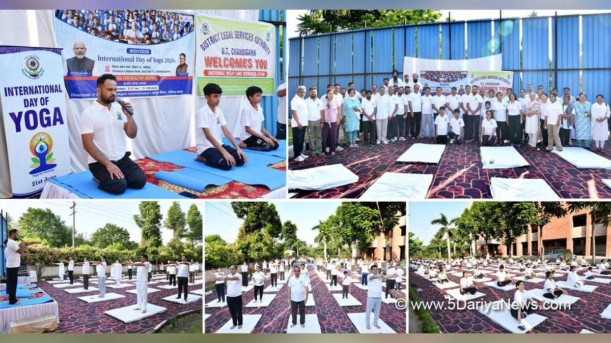 Judiciary, District Legal Services Authority, DLSA, UT Chandigarh, Chandigarh, 12th International Day of Yoga 2026, International Day of Yoga 2026, International Day of Yoga, International Yoga Day