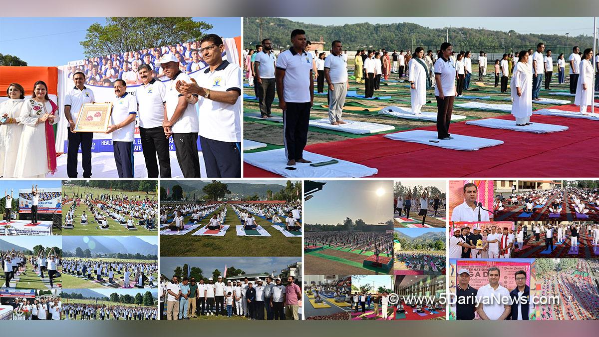 Dr Jitendra Singh, Bharatiya Janata Party, BJP, Jugal Kishore Sharma, BJP JK, Ramesh Kumar, Jammu, DDC Jammu, Divisional Commissioner Jammu, Pankaj Kumar Sharma, Mohammad Alyas Khan, Ayushi Sudan, Rajesh Sharma, Ashok Kumar Sharma, 12th International Day of Yoga 2026, International Day of Yoga 2026, International Day of Yoga, International Yoga Day