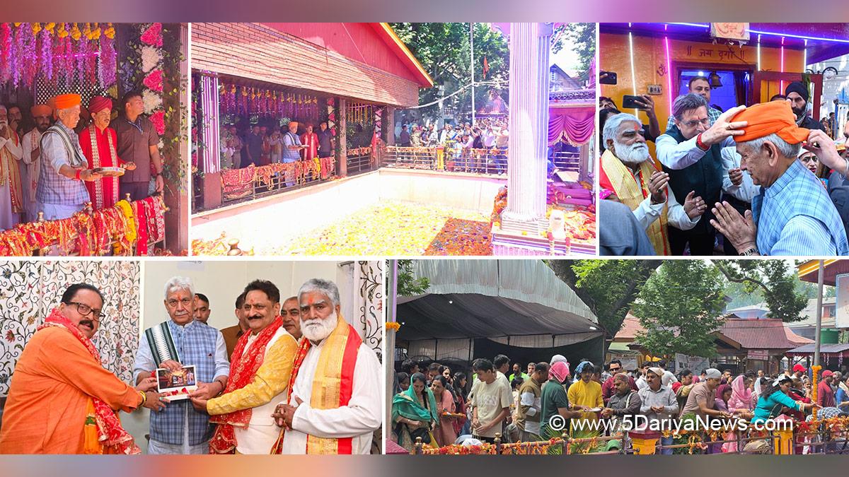 Manoj Sinha, Lieutenant Governor JK, Mata Kheer Bhawani Temple, Tulmulla, Ganderbal, Jyeshtha Ashtami