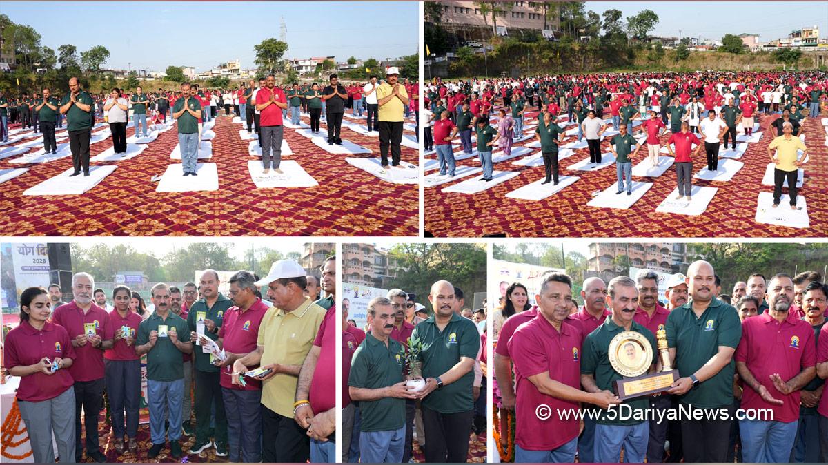 Sukhvinder Singh Sukhu, Thakur Sukhvinder Singh Sukhu, Himachal Pradesh, Himachal Congress, Hamirpur, Chief Minister of Himachal Pradesh, Yadvinder Goma, 12th International Day of Yoga 2026, International Day of Yoga 2026, International Day of Yoga, International Yoga Day