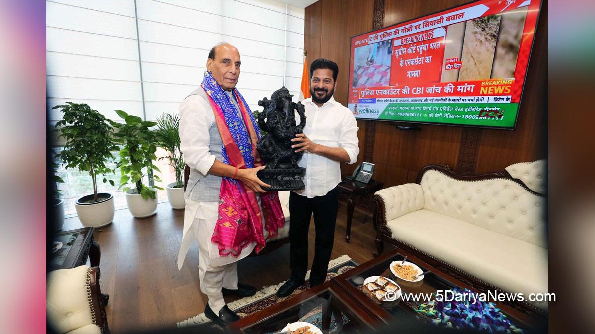 A Revanth Reddy, Anumula Revanth Reddy, Revanth Reddy, Chief Minister of Telangana, Indian National Congress, Congress, Rajnath Singh, New Delhi