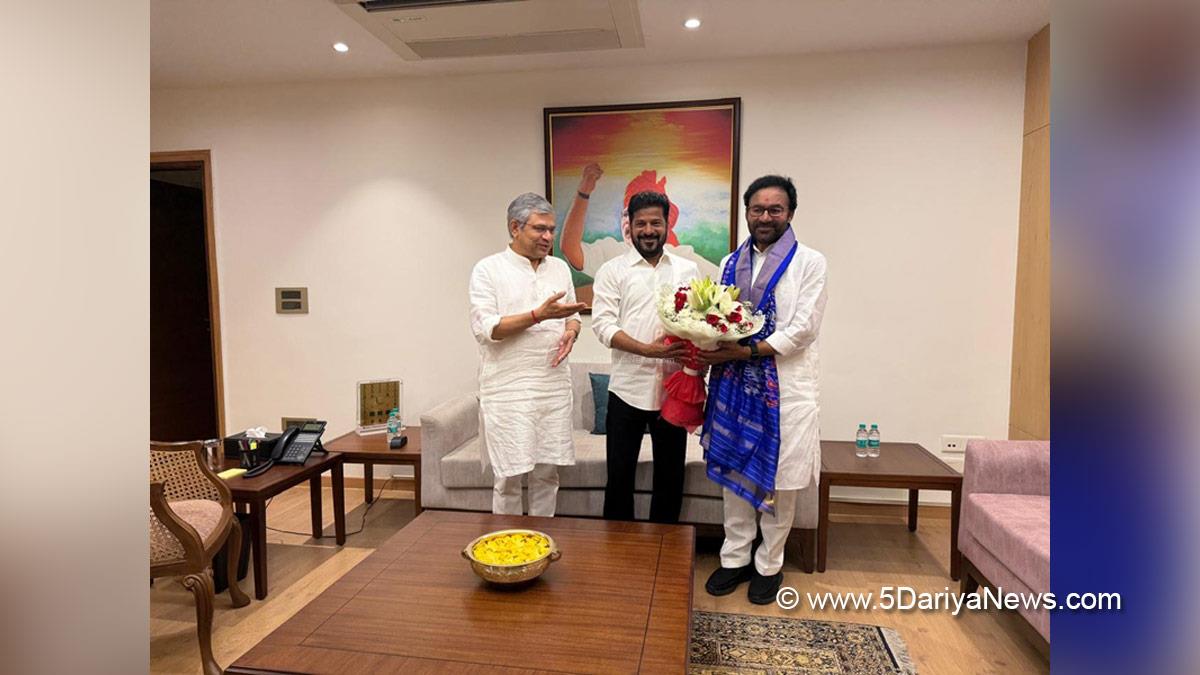 A Revanth Reddy, Anumula Revanth Reddy, Revanth Reddy, Chief Minister of Telangana, Indian National Congress, Congress, Ashwini Vaishnaw, G Kishan Reddy, New Delhi