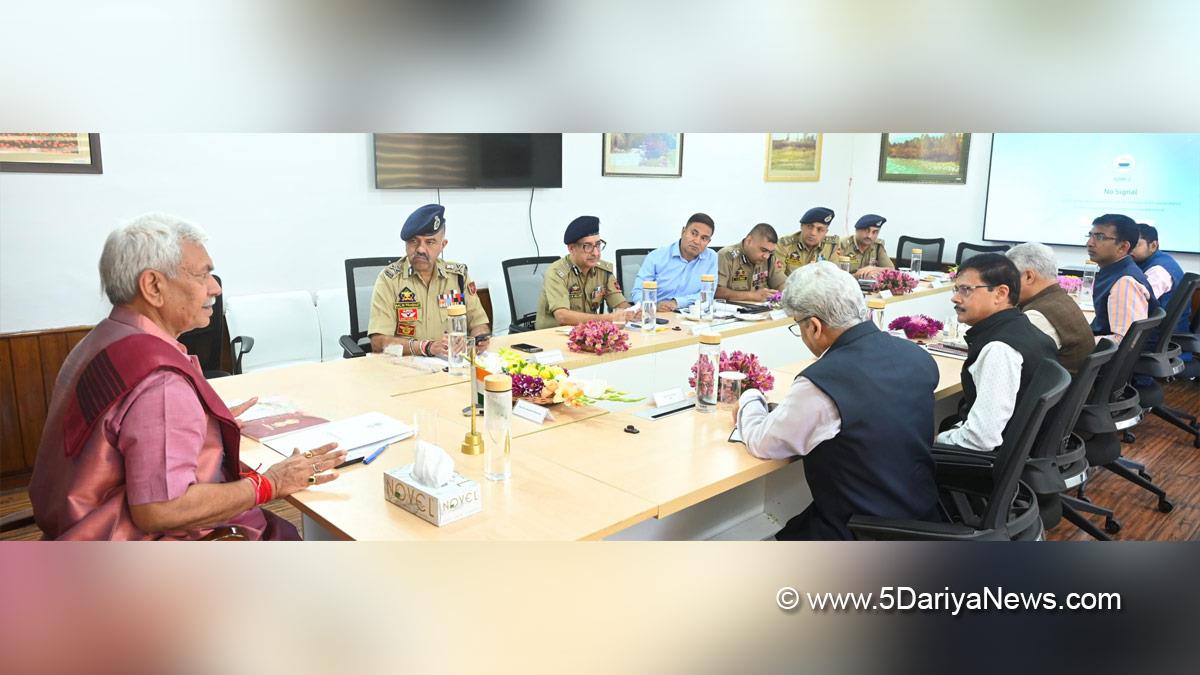 Manoj Sinha, Lieutenant Governor JK, Atal Dulloo, Anshul Garg, Divisional Commissioner Kashmir, Srinagar