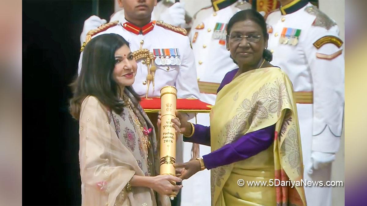 Droupadi Murmu, President of India, President, Indian President, Rashtrapati, Alka Yagnik, Vijay Amritraj, Padma Awards, New Delhi