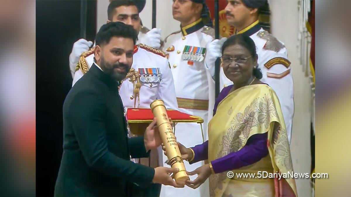 Droupadi Murmu, President of India, President, Indian President, Rashtrapati, Rohit Sharma, New Delhi, Padma Shri Award