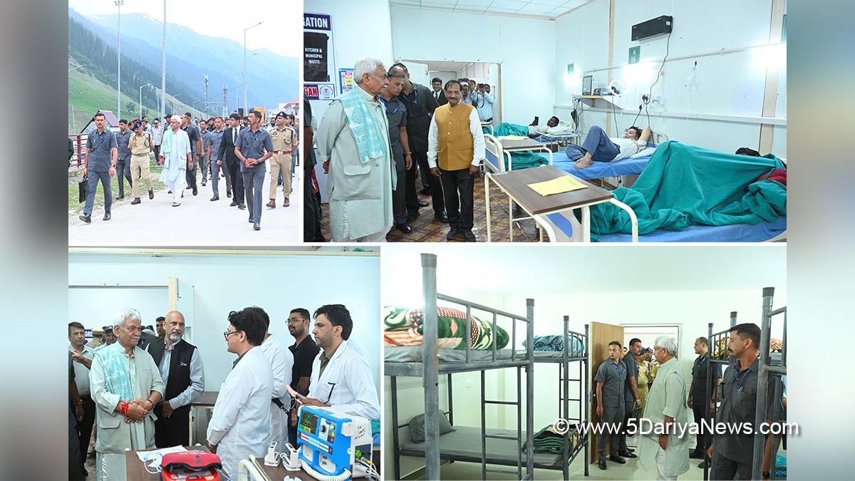 Manoj Sinha, Lieutenant Governor JK, Jatin Kishore, Ganderbal, Deputy Commissioner Ganderbal, Anshul Garg, Shri Amarnath Ji Yatra, Shri Amarnath Ji Yatra 2026, Amarnath Ji Yatra, Amarnath Ji Yatra 2026, Shri Amarnath Ji Pilgrimage, Shri Amarnath Ji Shrine Board, SASB, SANJY 2026, Baltal, Baltal Base Camp
