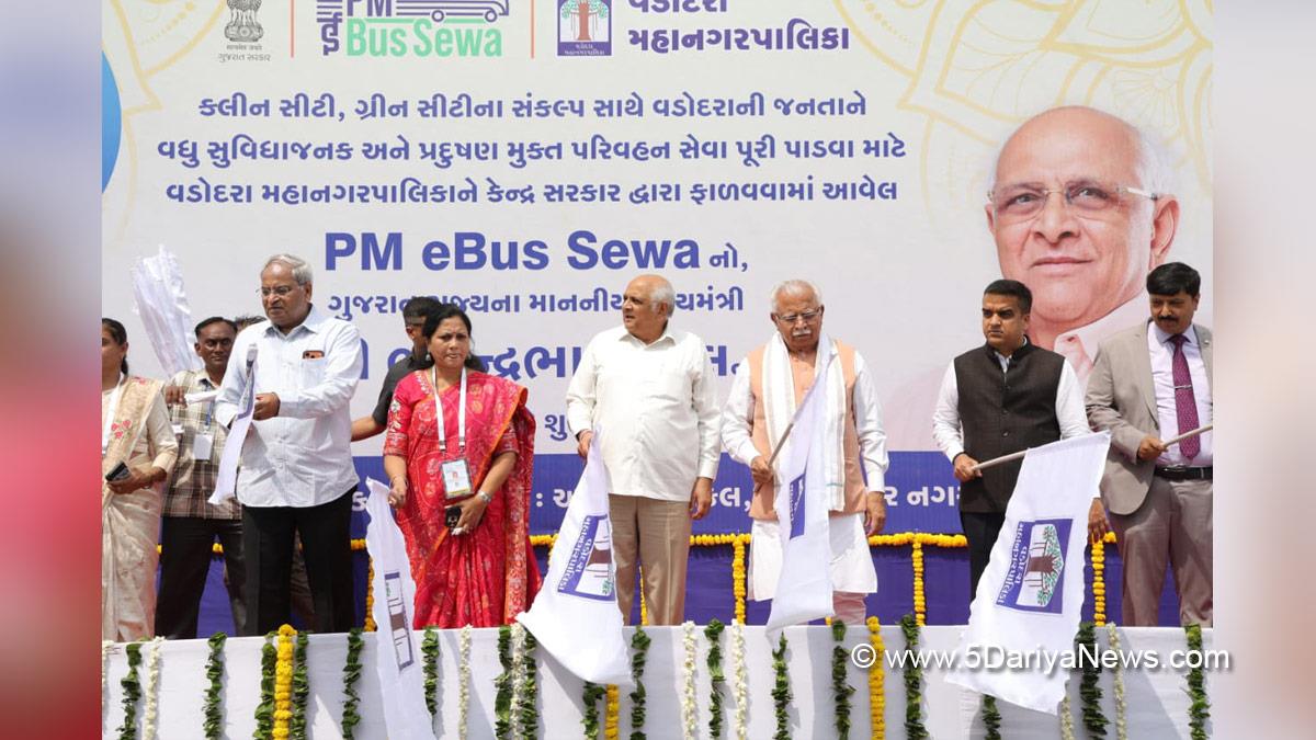 Bhupendra Patel, Chief Minister of Gujarat, BJP Gujarat, Manohar Lal Khattar, Harsh Sanghavi, Vadodara, Vibrant Gujarat Regional Conference, VGRC