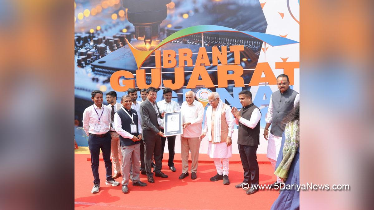 Bhupendra Patel, Chief Minister of Gujarat, BJP Gujarat, Manohar Lal Khattar, Harsh Sanghavi, Vadodara, Vibrant Gujarat Regional Conference, VGRC