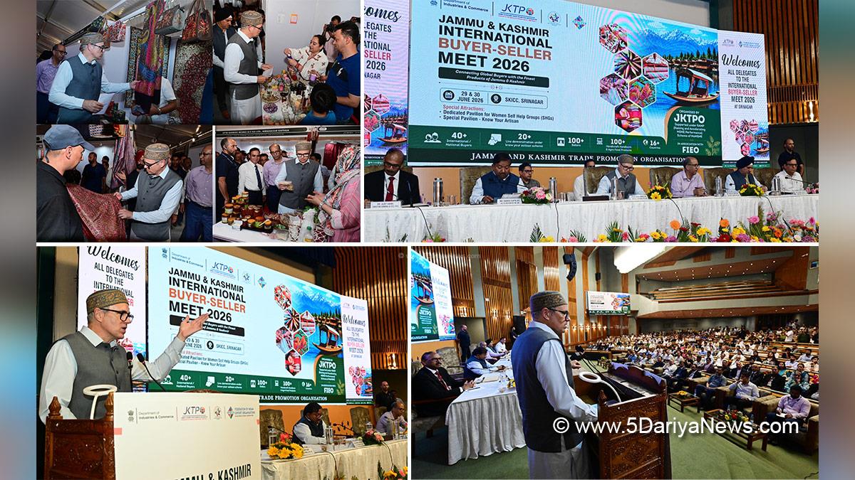 Omar Abdullah, Chief Minister of JK, Jammu and Kashmir National Conference, National Conference, Nasir Aslam Wani, Srinagar, Jammu and Kashmir International Buyer Seller Meet 2026
