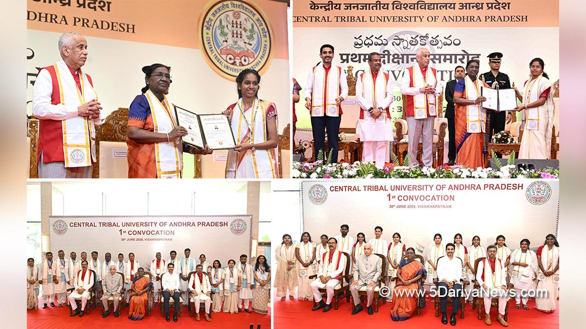 Droupadi Murmu, President of India, President, Indian President, Rashtrapati, Dharmendra Pradhan, BJP, Bharatiya Janata Party, Central Tribal University of Andhra Pradesh, Vizianagaram, Andhra Pradesh