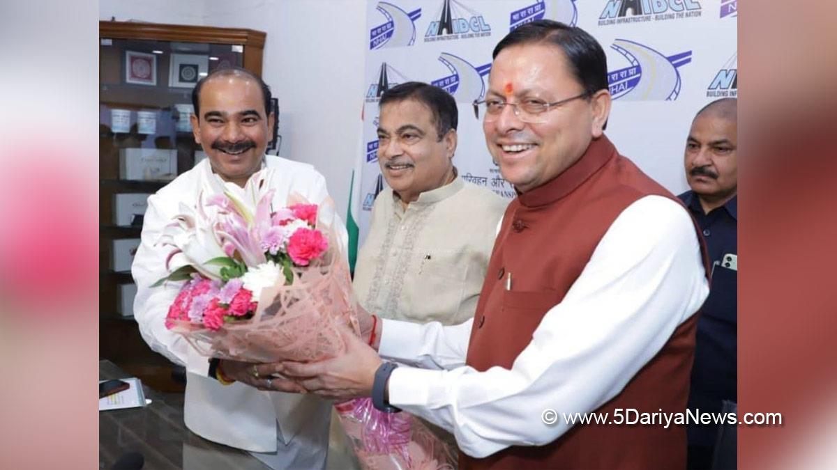 Nitin Gadkari, BJP, Bharatiya Janata Party, Pushkar Singh Dhami, Chief Minister of Uttarakhand, New Delhi