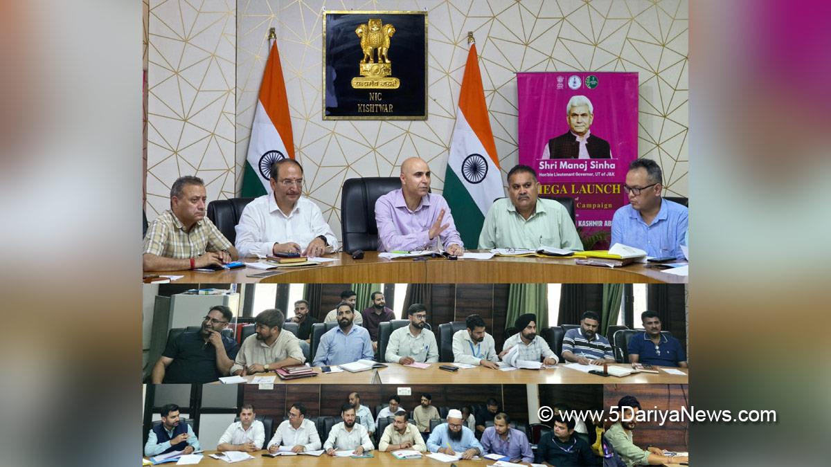 Pankaj Kumar Sharma, Kishtwar, DC Kishtwar, Deputy Commissioner Kishtwar, District Level Review Committee, DLRC, 
