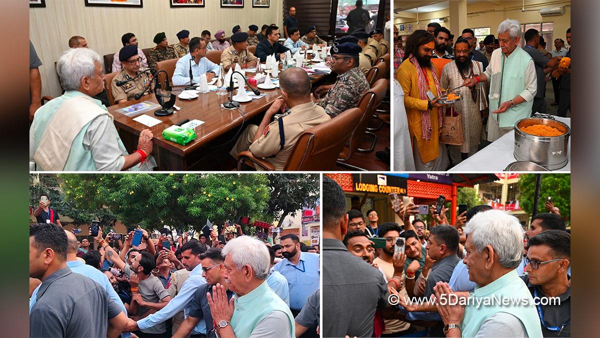 Manoj Sinha, Lieutenant Governor JK, Jammu, Shri Amarnath Ji Yatra, Shri Amarnath Ji Yatra 2026, Amarnath Ji Yatra, Amarnath Ji Yatra 2026, Shri Amarnath Ji Pilgrimage, Shri Amarnath Ji Shrine Board, SASB, SANJY 2026, Bhagwati Nagar Yatri Niwas