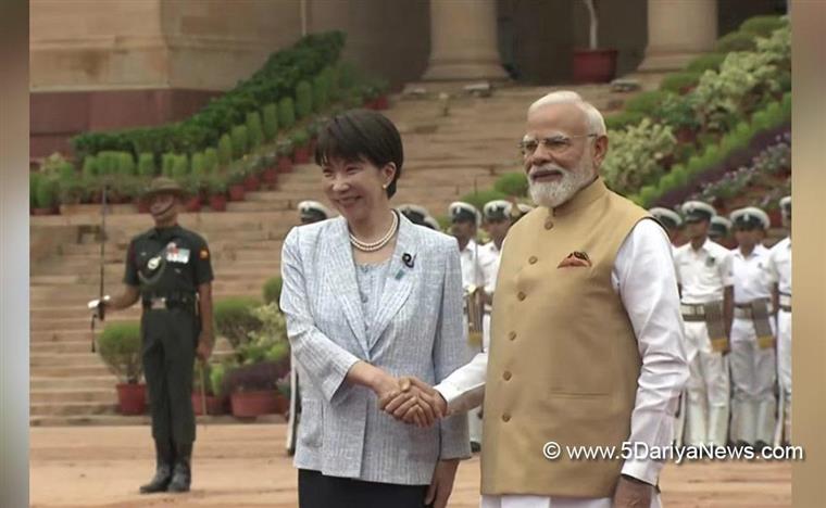 Japanese PM Sanae Takaichi accorded ceremonial welcome at Rashtrapati Bhavan