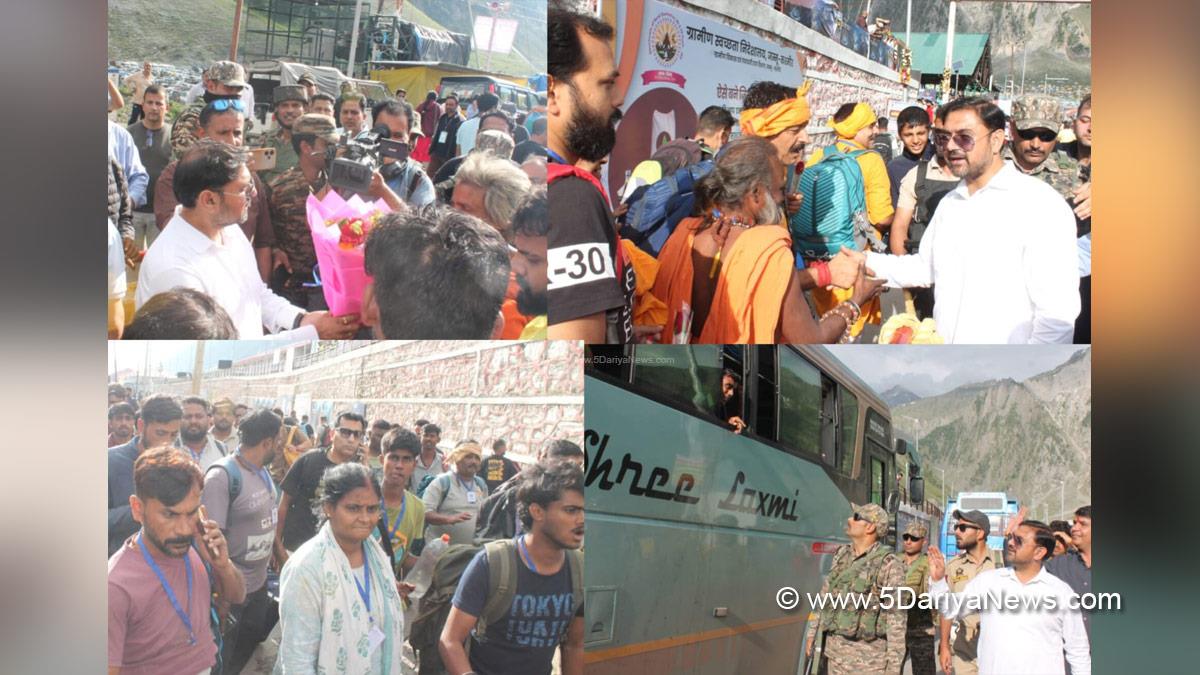 Satish Sharma, Jammu and Kashmir National Conference, National Conference, Baltal, Shri Amarnath Ji Yatra, Shri Amarnath Ji Yatra 2026, Amarnath Ji Yatra, Amarnath Ji Yatra 2026, Shri Amarnath Ji Yatra Pilgrims, Shri Amarnath Ji Shrine Board, SASB, SANJY 2026