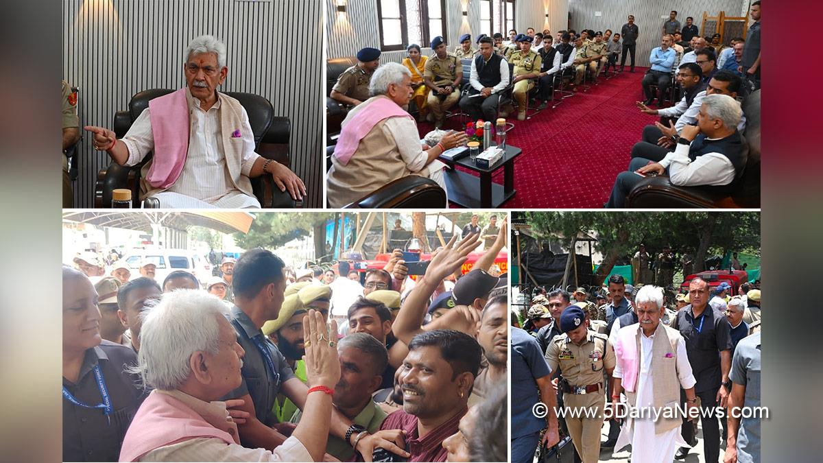 Manoj Sinha, Lieutenant Governor JK, Anshul Garg, Dr Bilal Mohi Ud Din Bhat, Anantnag, DC Anantnag, Deputy Commissioner Anantnag, Nunwan Base Camp, Shri Amarnath Ji Yatra, Shri Amarnath Ji Yatra 2026, Amarnath Ji Yatra, Amarnath Ji Yatra 2026, Shri Amarnath Ji Yatra Pilgrims, Shri Amarnath Ji Shrine Board, SASB, SANJY 2026