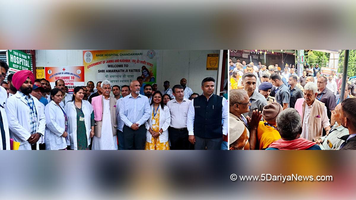 Manoj Sinha, Lieutenant Governor JK, Dr Bilal Mohi Ud Din Bhat, Anantnag, DC Anantnag, Deputy Commissioner Anantnag, Nunwan Base Camp, Shri Amarnath Ji Yatra, Shri Amarnath Ji Yatra 2026, Amarnath Ji Yatra, Amarnath Ji Yatra 2026, Shri Amarnath Ji Yatra Pilgrims, Shri Amarnath Ji Shrine Board, SASB, SANJY 2026