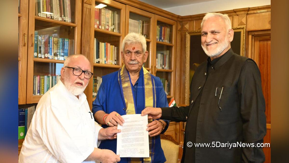 Manoj Sinha, Lieutenant Governor JK, GM Saroori, Abdul Majeed Wani, Srinagar