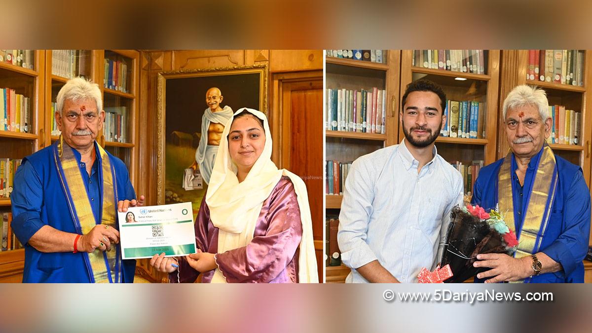 Manoj Sinha, Lieutenant Governor JK, Sehar Khan, Srinagar
