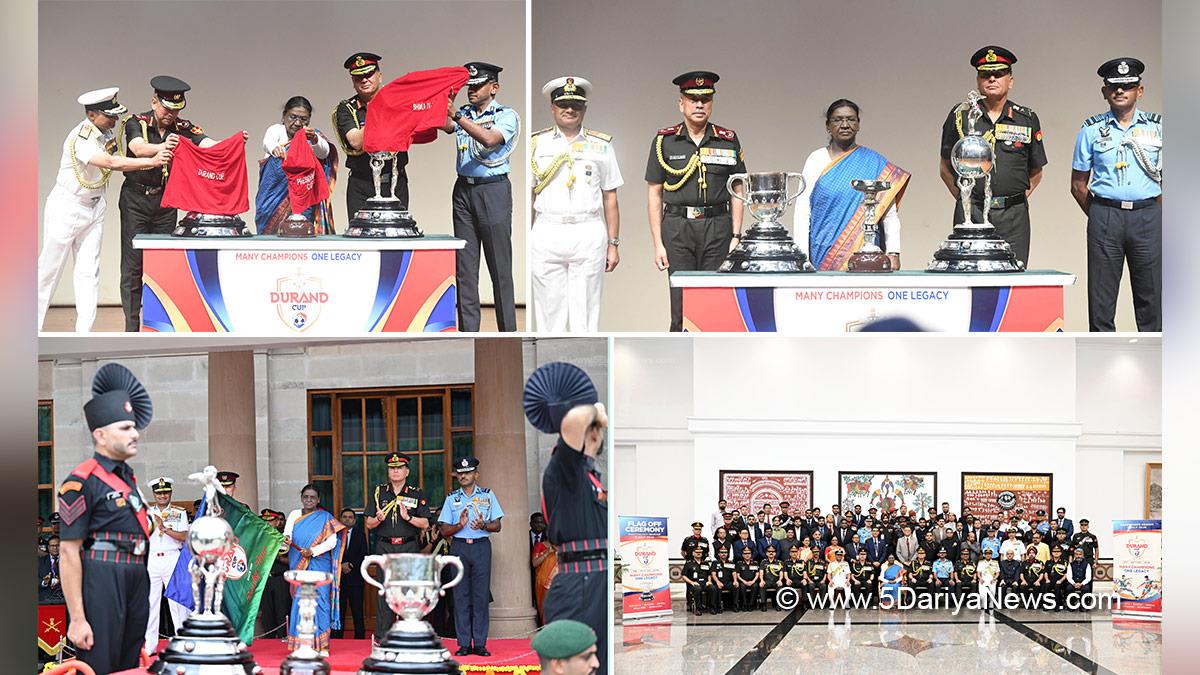 Droupadi Murmu, President of India, President, Indian President, Rashtrapati, Durand Cup Tournament 2026, Military, General Dhiraj Seth, Indian Army, Chief of the Army Staff, COAS, New Delhi