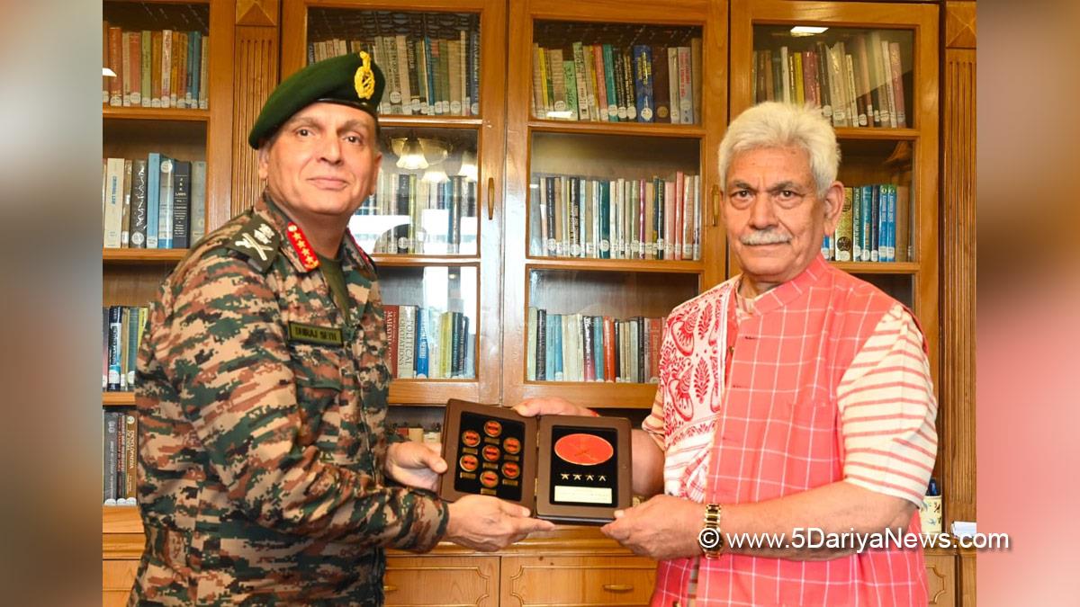Manoj Sinha, Lieutenant Governor JK, Srinagar, Military, General Dhiraj Seth, Indian Army, Chief of the Army Staff, COAS