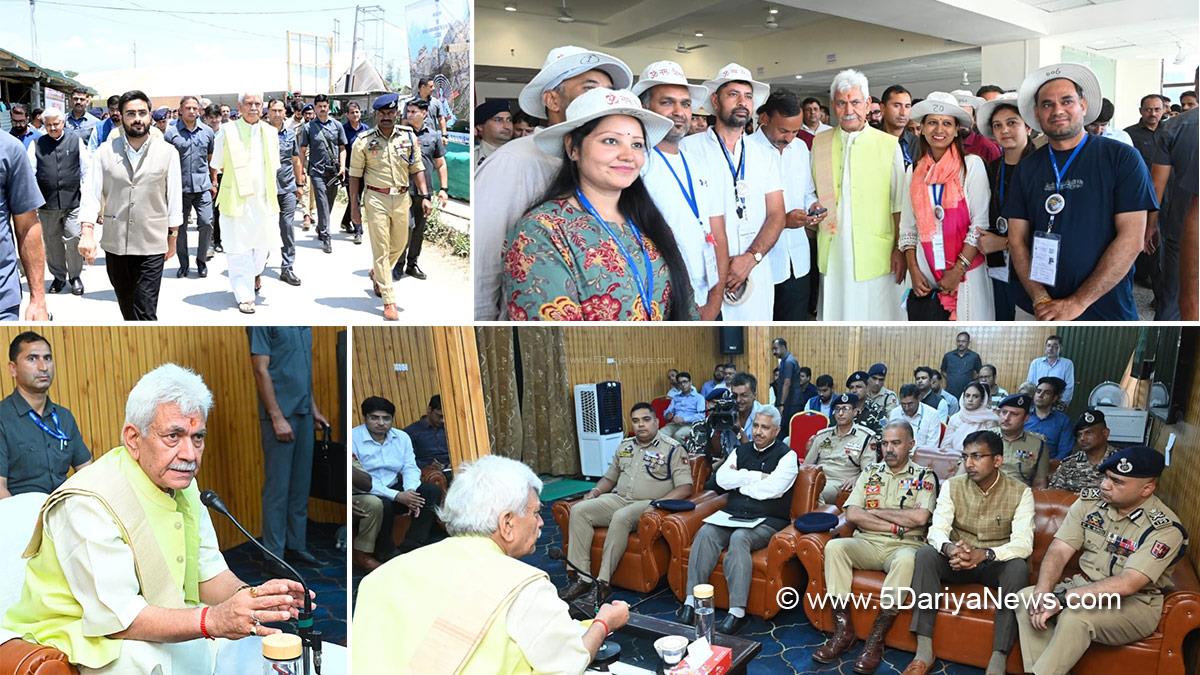 Manoj Sinha, Lieutenant Governor JK, Akshay Labroo, Srinagar, Deputy Commissioner Srinagar, Anshul Garg, Faz Lul Haseeb, Shri Amarnath Ji Yatra, Shri Amarnath Ji Yatra 2026, Amarnath Ji Yatra, Amarnath Ji Yatra 2026, Shri Amarnath Ji Yatra Pilgrims, Shri Amarnath Ji Shrine Board, SASB, SANJY 2026, Yatra Transit Camp, Yatri Niwas