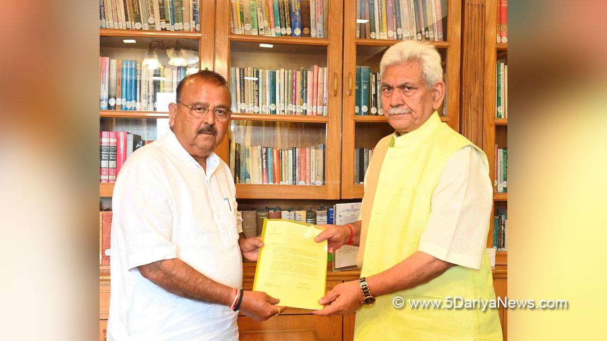 Manoj Sinha, Lieutenant Governor JK, Chander Prakash Ganga, Srinagar