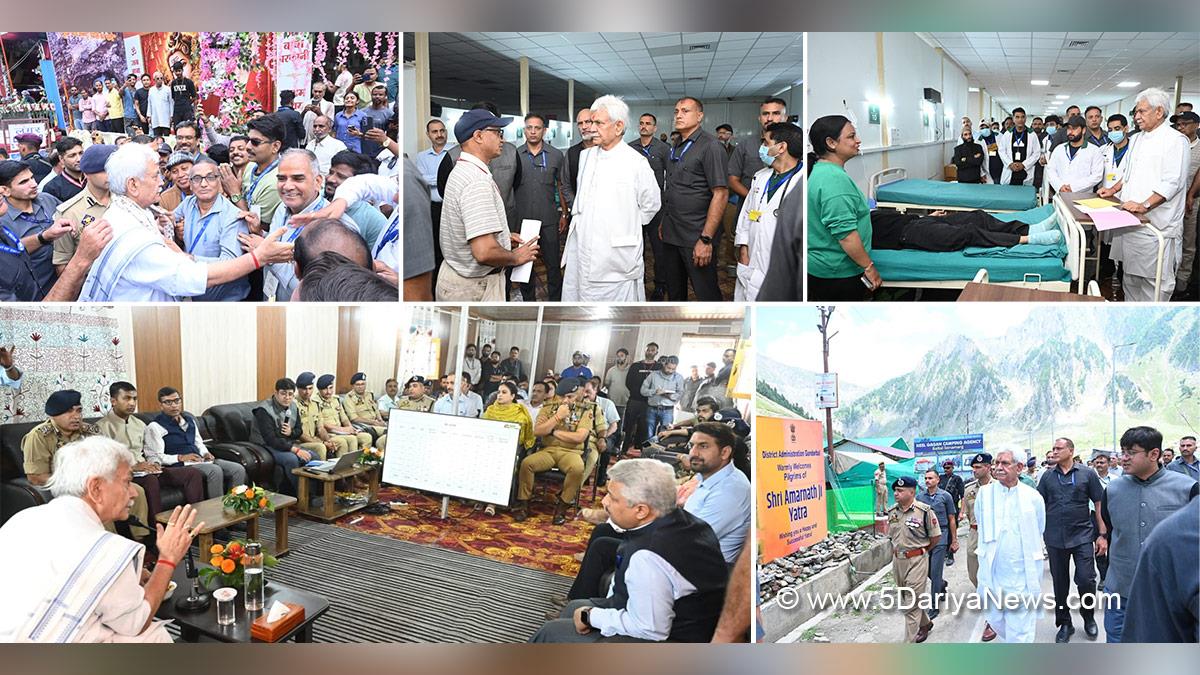 Manoj Sinha, Lieutenant Governor JK, Jatin Kishore, Ganderbal, Deputy Commissioner Ganderbal, Anshul Garg, Mohammad Aijaz Asad, Shri Amarnath Ji Yatra, Shri Amarnath Ji Yatra 2026, Amarnath Ji Yatra, Amarnath Ji Yatra 2026, Shri Amarnath Ji Yatra Pilgrims, Shri Amarnath Ji Shrine Board, SASB, SANJY 2026, Baltal Base Camp