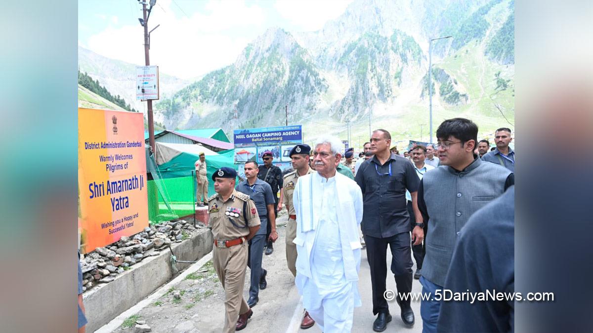 Manoj Sinha, Lieutenant Governor JK, Raj Bhavan, Jammu, Srinagar, Kashmir, Jammu And Kashmir, Shri Amarnath Ji Yatra, Shri Amarnath Ji Yatra 2026, Amarnath Ji Yatra, Amarnath Ji Yatra 2026, Shri Amarnath Ji Pilgrimage, Shri Amarnath Ji Shrine Board, SASB, SANJY 2026
